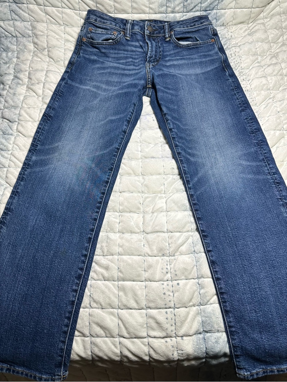 American Eagle Outfitters Women's Dark Blue Flare Jeans